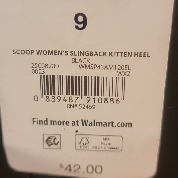 Scoop Slingback Kitten Heel Black Platform Boots - Picture 9 of 15